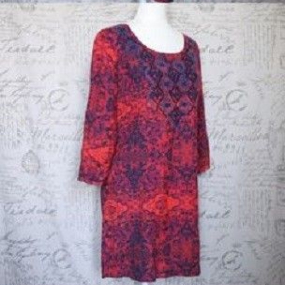 ** Ecote Boho Aztec Embroider Dress size L NEW
